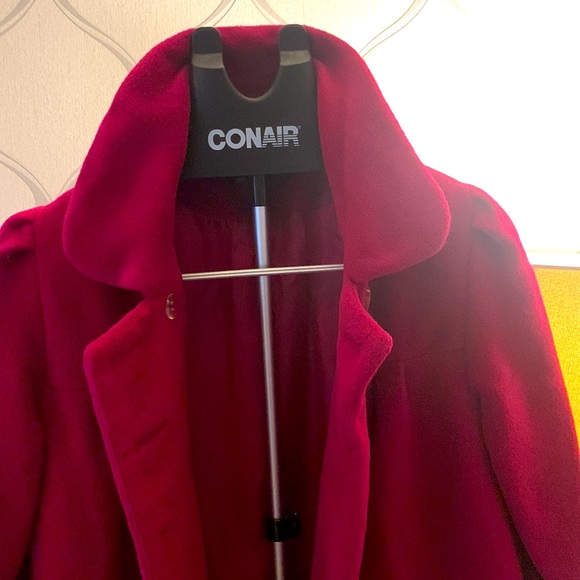Fushia Thigh length coat - Picture 4 of 8